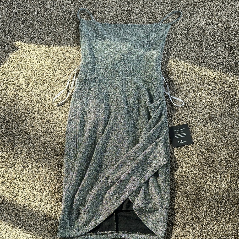 Shimmering sparkly silver dress from lulus.